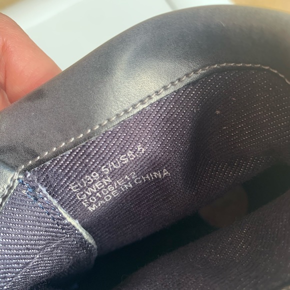 Calvin Klein Jeans black charcoal leather studded moto combat boots size 8.5 - Picture 11 of 15